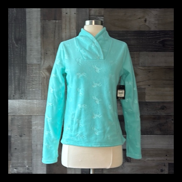 NWT! Athletic Works fleece mock neck sweater girls XLarge unicorn girlhoodcore - Picture 1 of 14